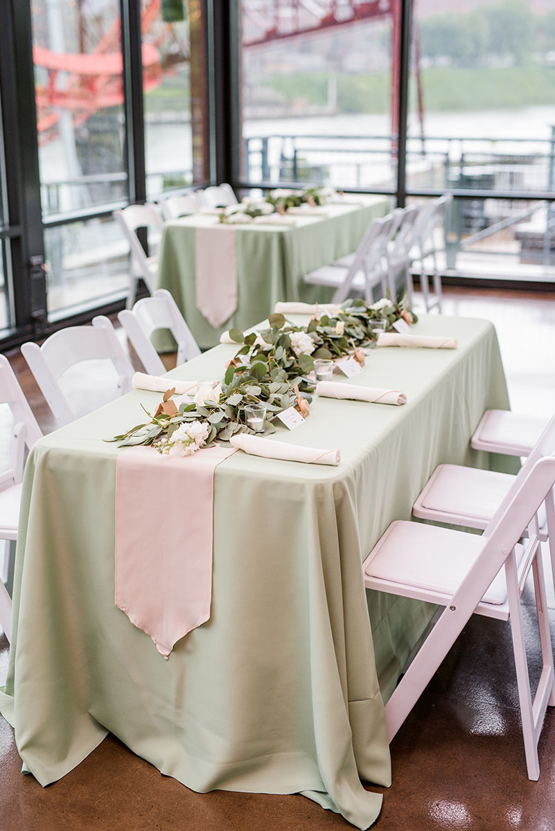 Summer Sage Wedding Reception Table