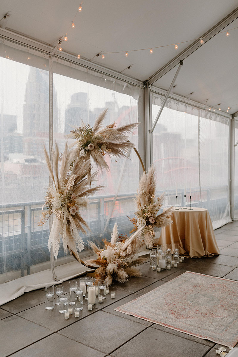 Lauren and Michael's Boho Altar