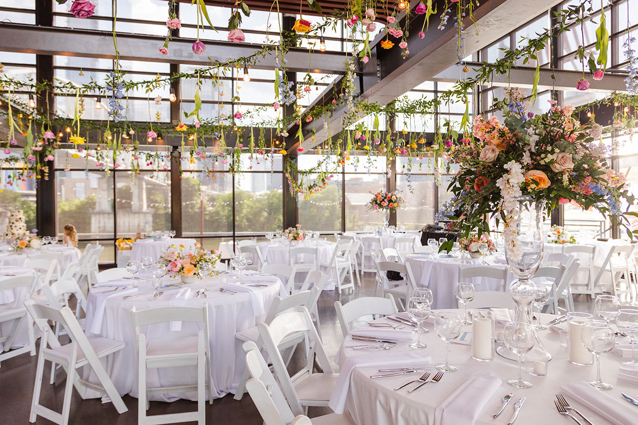 Colorful Garden-Inspired Wedding Reception Setup