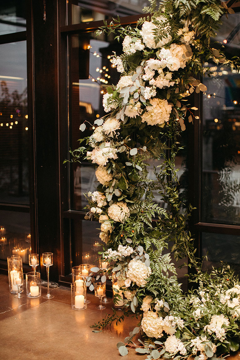 Elegant Winter Wedding Altar