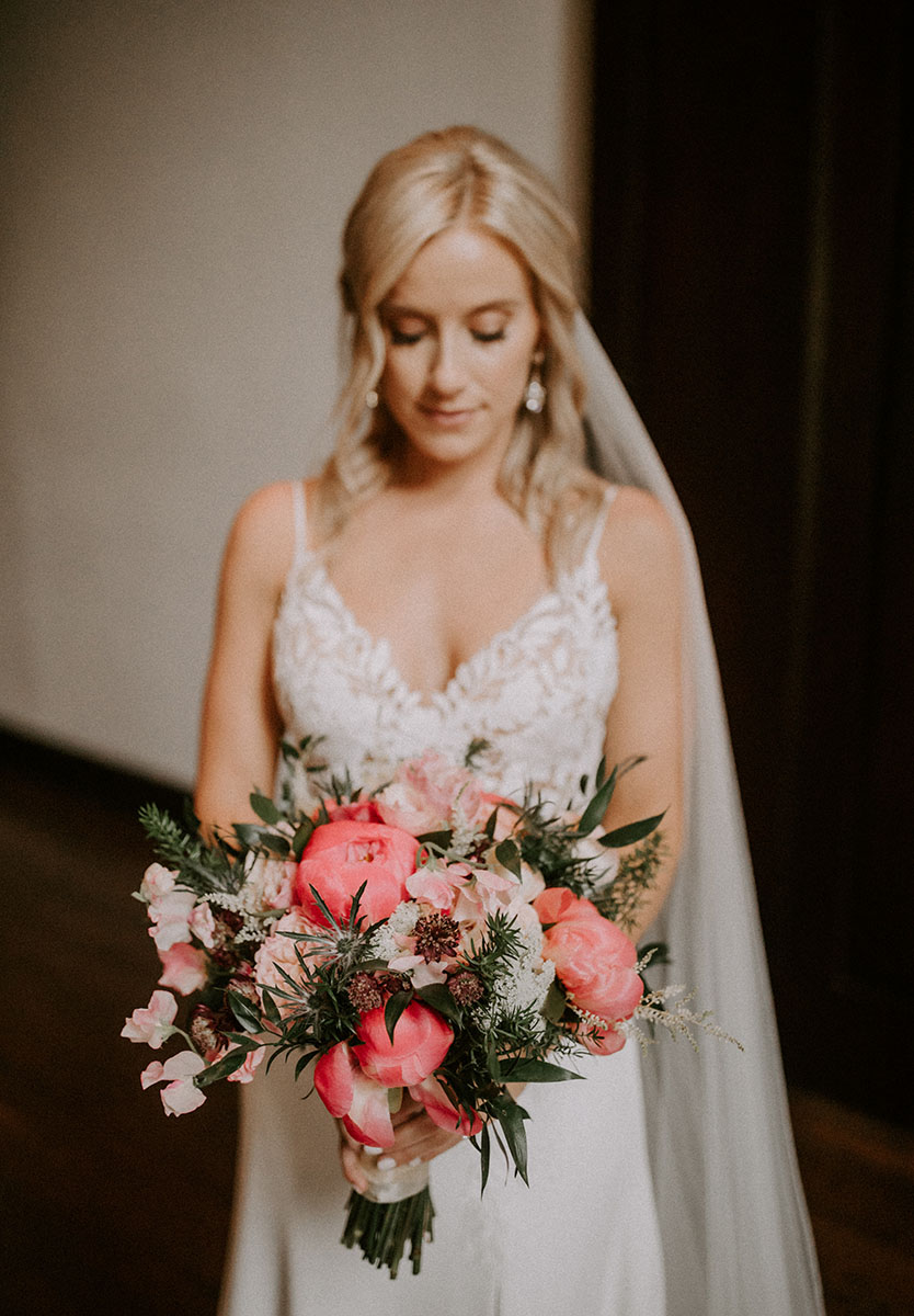 Lauren Holding Pink Bridal Bouquet