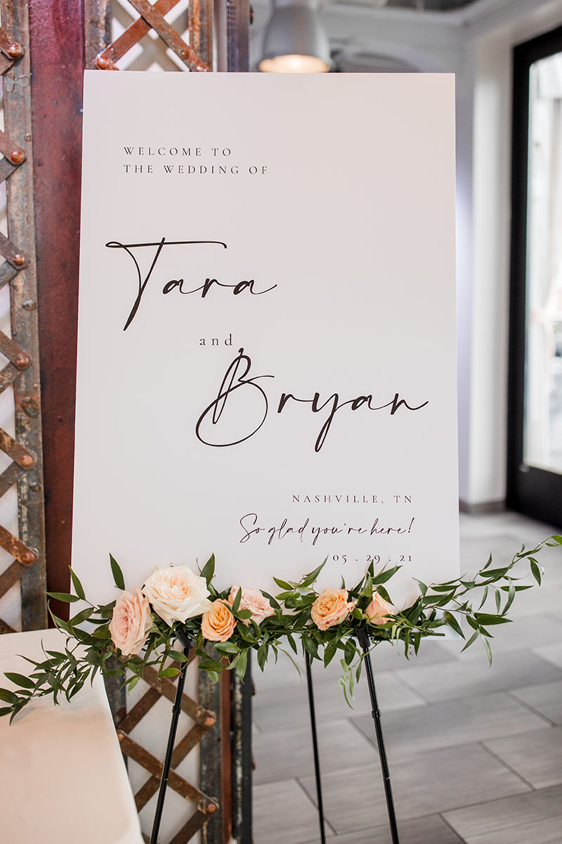 Tara and Bryan's Welcome Sign
