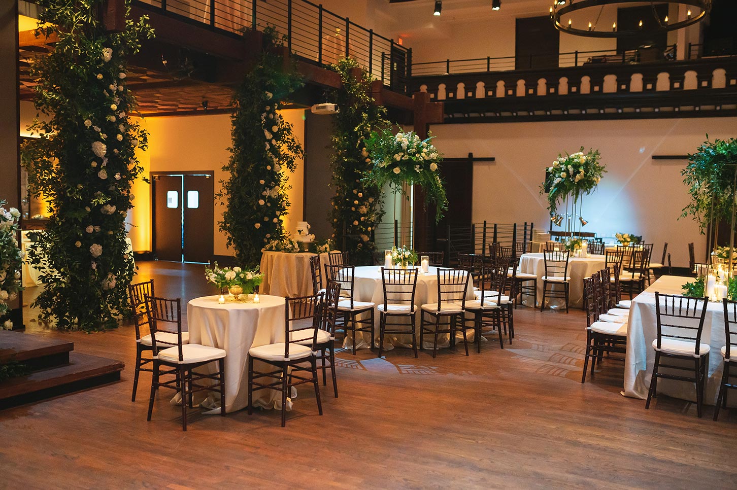 Indoor Garden Inspired Wedding Reception Tables
