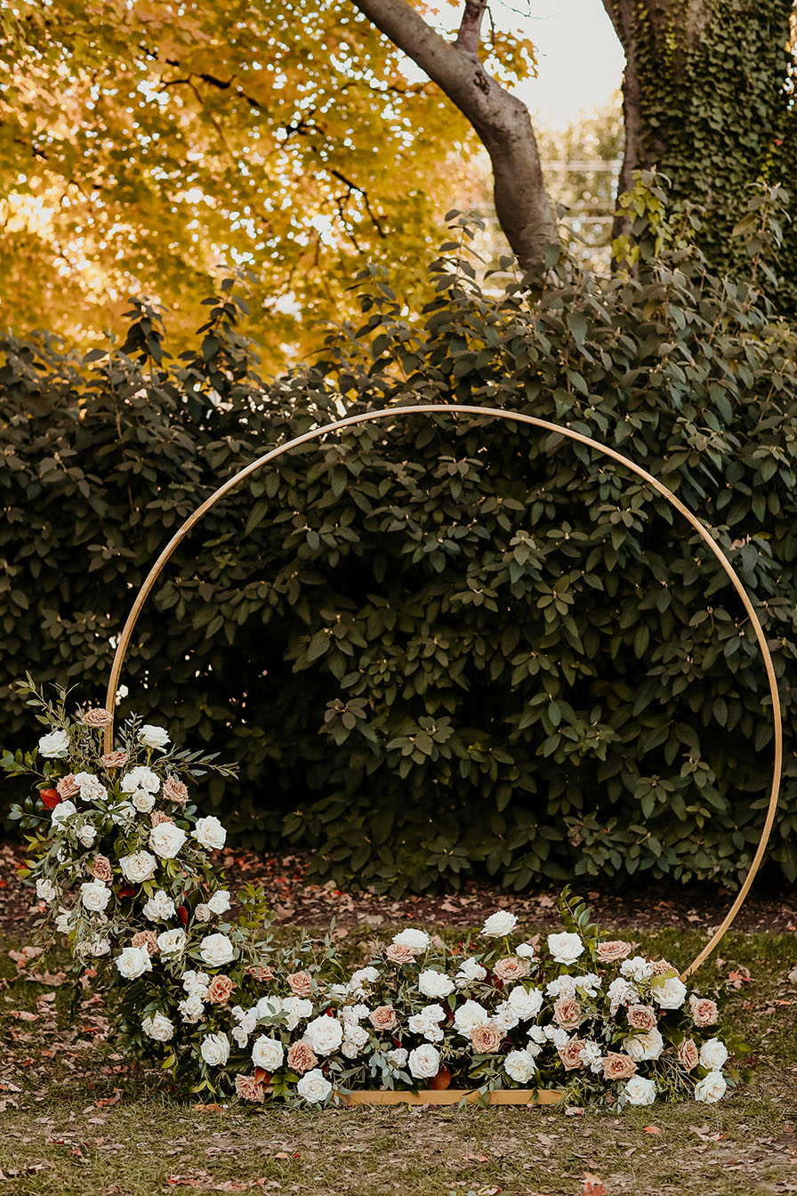 Ceremony Arch for Fall Wedding