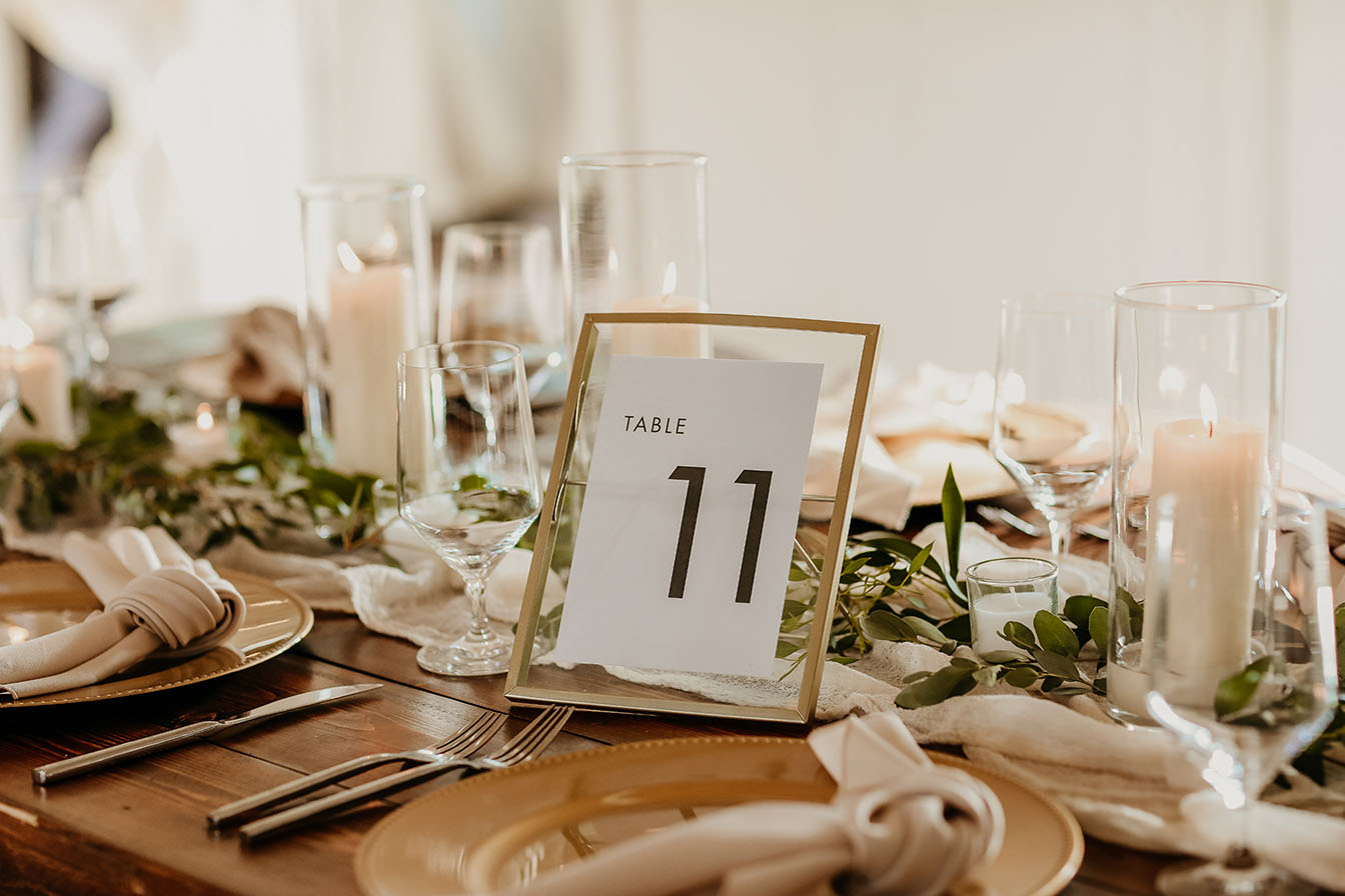 Modern Black and White Table Number