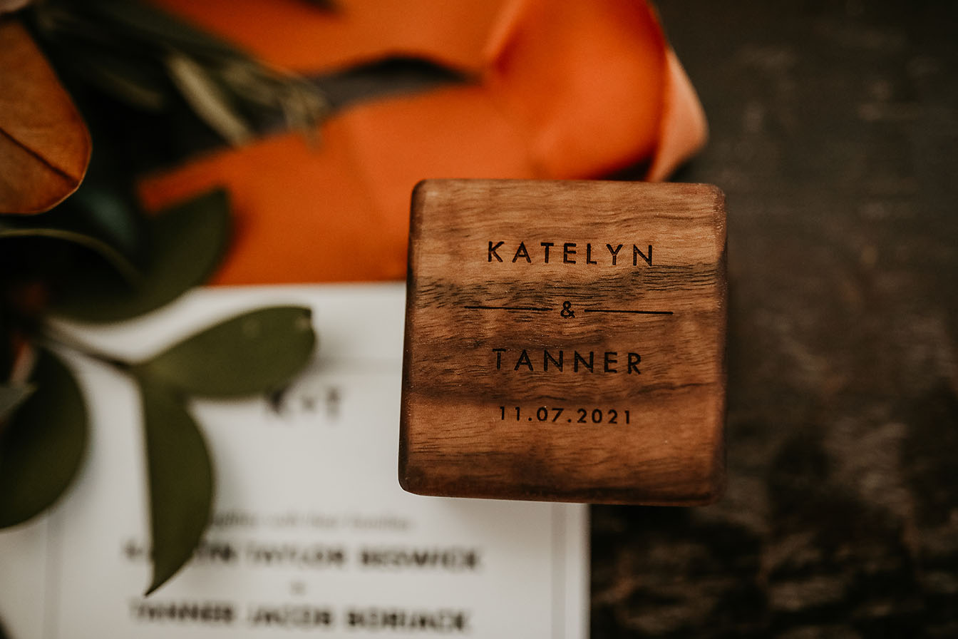 Kate and Tanner's Wood Ring Box