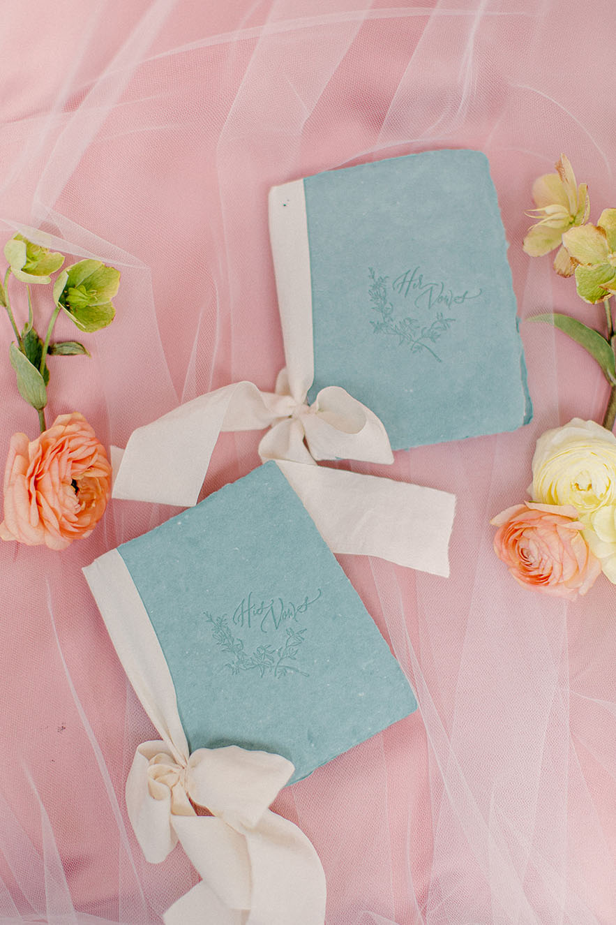 His and Hers Light Blue Vow Books