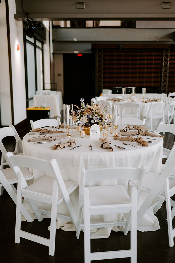 Modern Neutral Table Setting for Nashville Wedding Reception