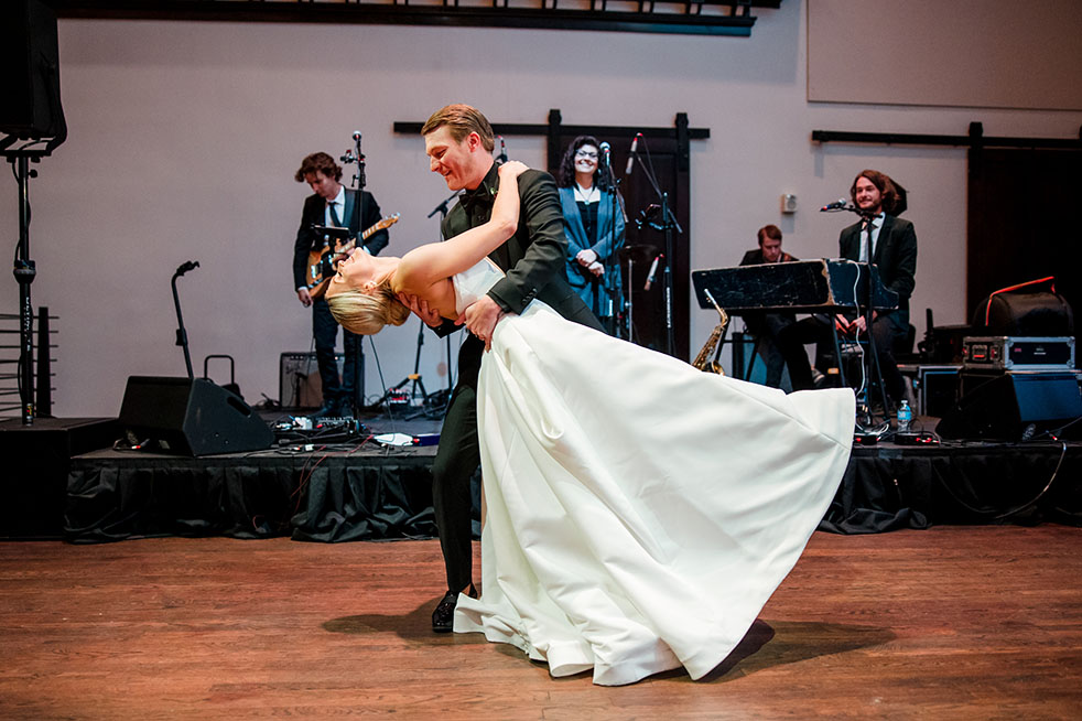 Bride and Groom First Dance with Live Band