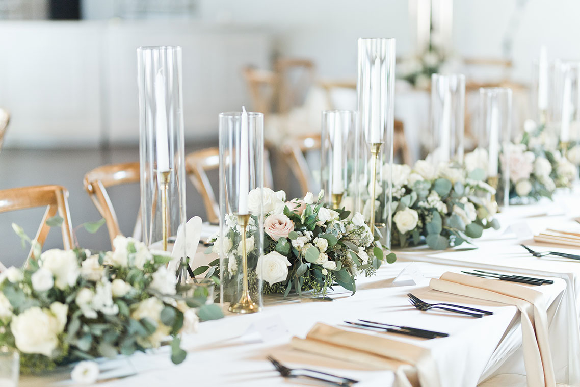 Reception Table with Taper Candles