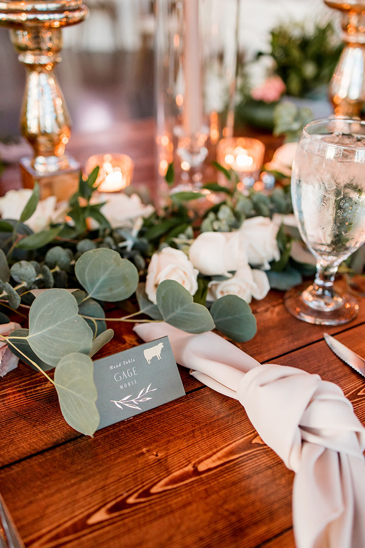Garden Inspired Table Setting with Sage Place Card
