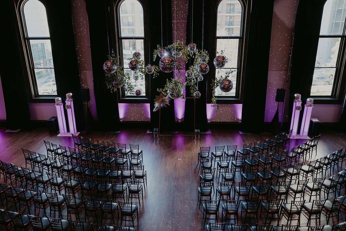 Moody Eclectic Wedding Ceremony at The Bell Tower