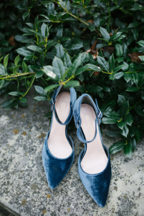 Katie's Blue Velvet Shoes