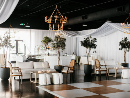 Christine and Eric's Reception Lounge Setup in the Event Center