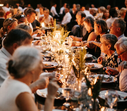 Intimate Family Style Dinner Reception at Outdoor Nashville Wedding