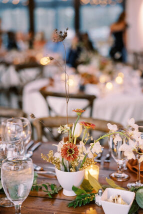 Whimsical wildflower centerpiece