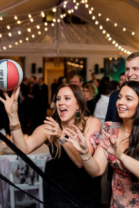 Guests Playing Basketball during Reception