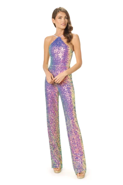 Dress the population multicolor jumpsuit