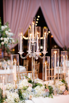 Romantic Wedding Crystal Taper Candelabra