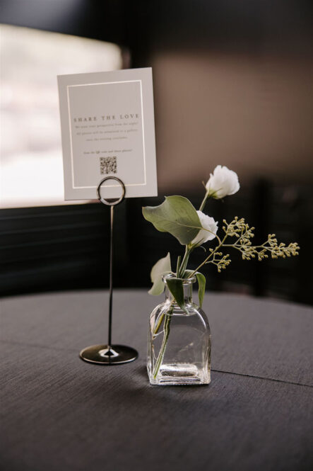 Dainty Flower Single Arrangement with Picture QR Printout Signage